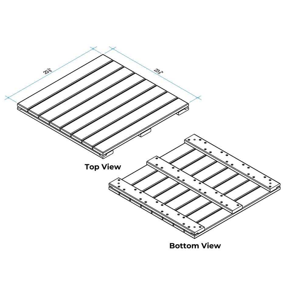 Cumaru Deck Tiles 24" x 24"