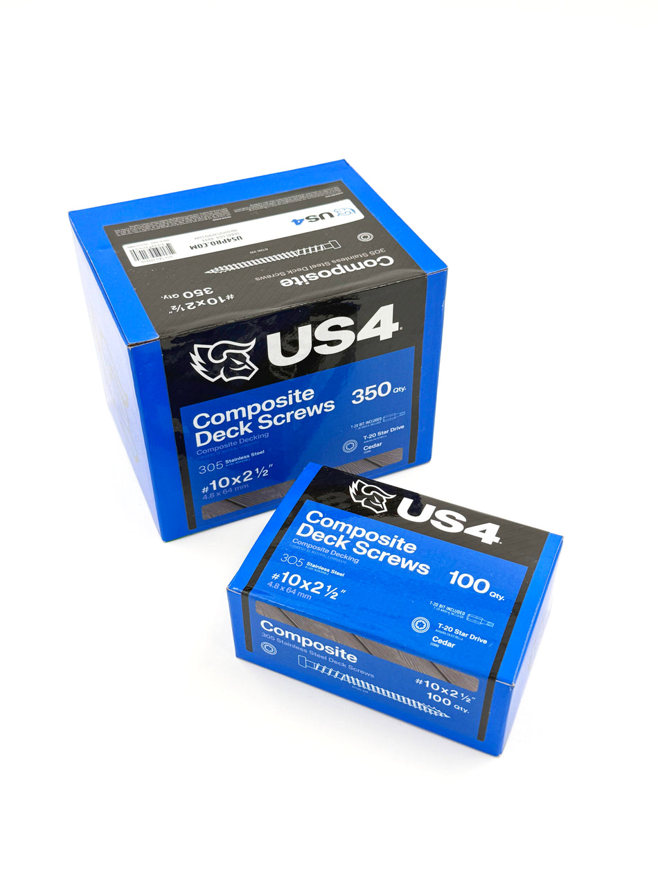 US4 Composite Deck Screws #10x2.5"