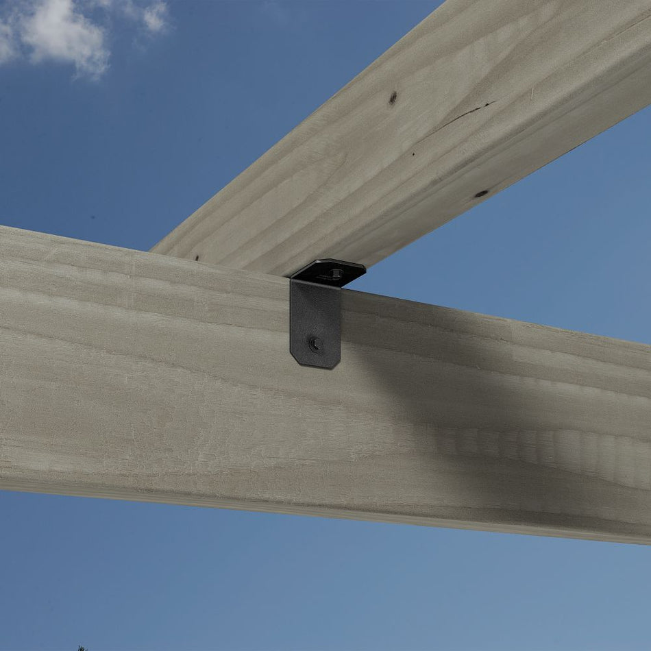 Simpson Strong Tie APVA21, Outdoor Accents Avant Collection, ZMAX, Black Powder-Coated 90º Angle for 2X