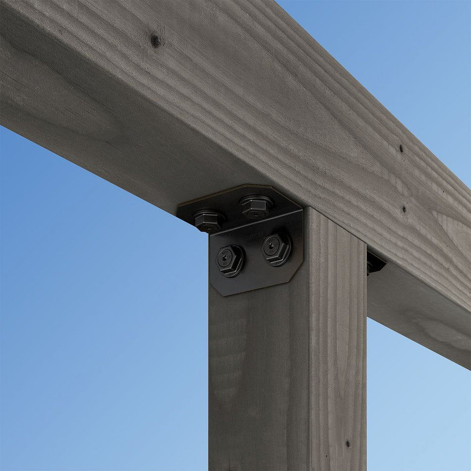 Simpson Strong Tie APVA6, Outdoor Accents Avant Collection, ZMAX, Black Powder-Coated 90º Angle for 6X