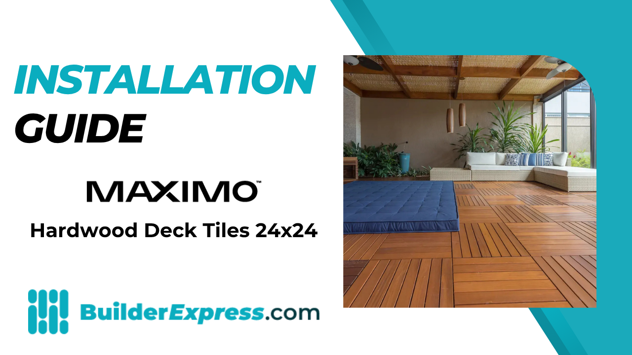 Load video: Video installation guide for hardwood deck tiles 24x24 made by Maximo wood for Builder Express